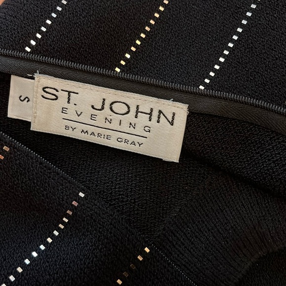 St. John Evening Sweater with Gold, Silver, and Crystal Accents - Picture 5 of 8